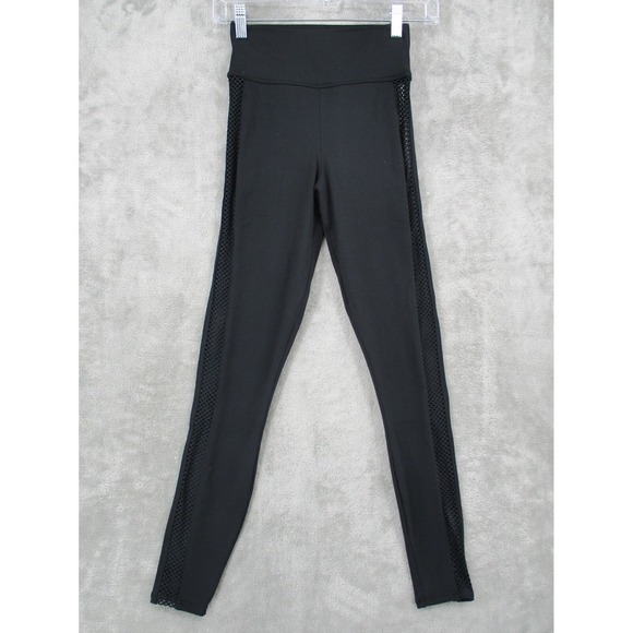 Bombshell Sportswear Leggings Womens Medium OG Mohawk Mesh Sides Athletic Black - Picture 1 of 15